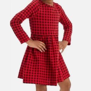Cat & Jack Red and Black Checkered Kids Dress
